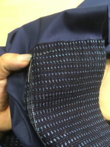 袖口回し縫い袷男着物